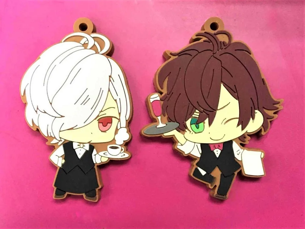 G323 2018 New arrival Original Japanese anime figure DIABOLIK LOVERS rubber Silicone sweet smell mobile phone charms keychain strap