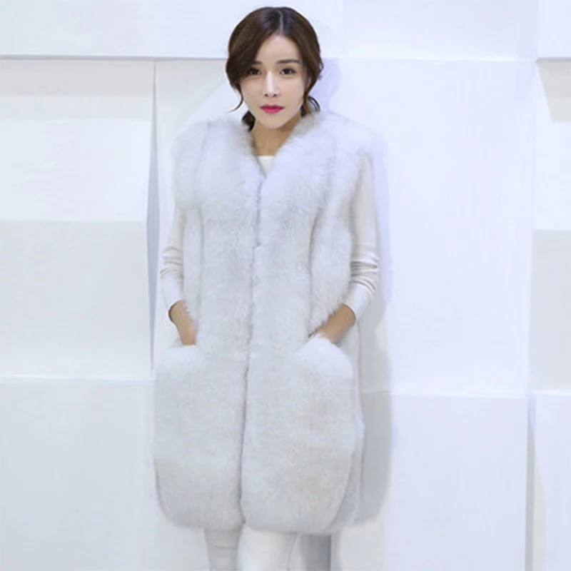 Faux Fur Vest Haisum 2018 Autumn And Winter New Imitation Vest Women In The Waistcoat Jacket Stitching Coat Wholesale Hn125