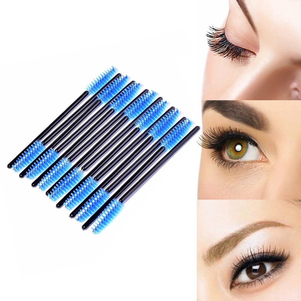 100pcs Make Up Brush Synthetic Fiber Disposable Eyelash Brush Mascara