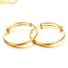 Ethlyn 2pcs/lot  Classical Smooth Lucky Baby Newbaby Gold Color Kids Adjustable Bangle Bracelet Best Children Gifts  B147 2