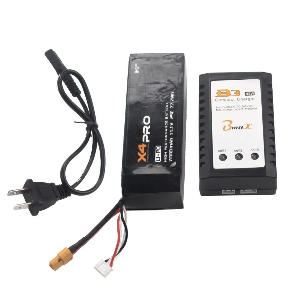 Аккумулятор Lipo для Hubsan X4 Pro H109S RC Quadcopter запасные части 11 1 В 7000 мАч 25C зарядное
