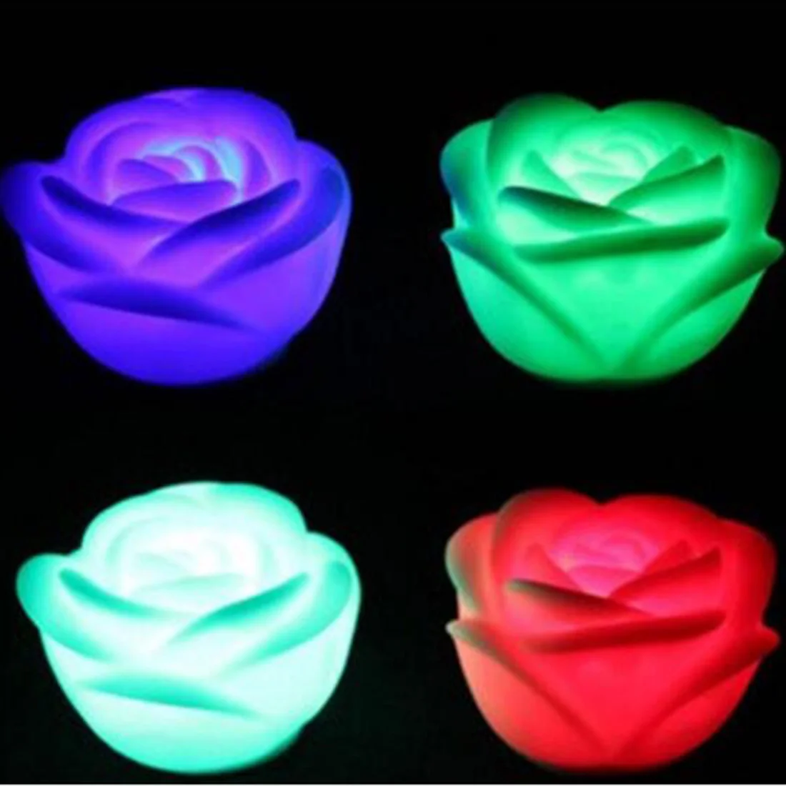 Fashion LED night lamp Romantic Rose Flower night light Color Lamp