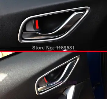 

For Mazda 6 M6 Atenza 2014 2015 2016 ABS Pearl Chrome Inside Interior Door Handle Cover Trim