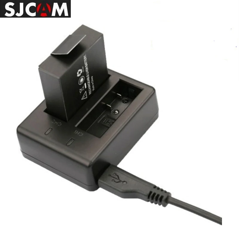 1pc sjcam Battery 3.7V 900mAh Lithium rechargeable bateria With Dual Charger For SJ 4000 SJ4000 SJ5000 SJ6000 SJ7000 eken h9 | Электроника