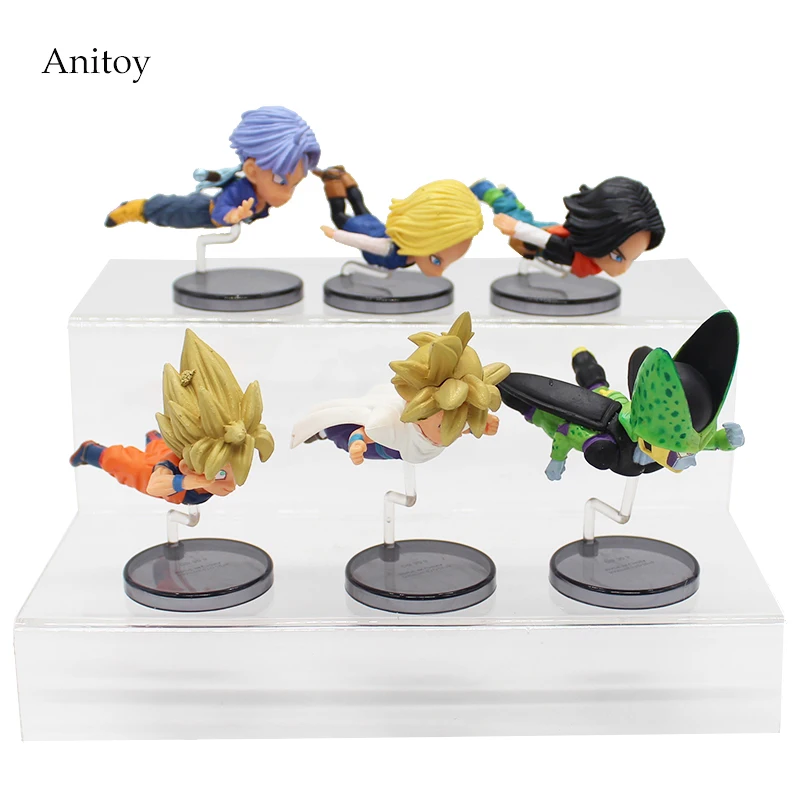 

Dragon Ball 6pcs/set Trunks 1/10 scale painted Gokou Cell Android 18 & 17 PVC Figure Collectible Toy 5-9cm KT4054