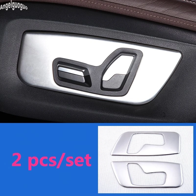 ABS chrome Car Seat adjustment button frame decoration switch cover sticker For BMW 5 series G30 G38 2017 18 upgrade accessories