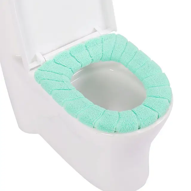 LanLan Cotton Fuzzy Soft Winter Toilet Seat Warmer Cover Practical