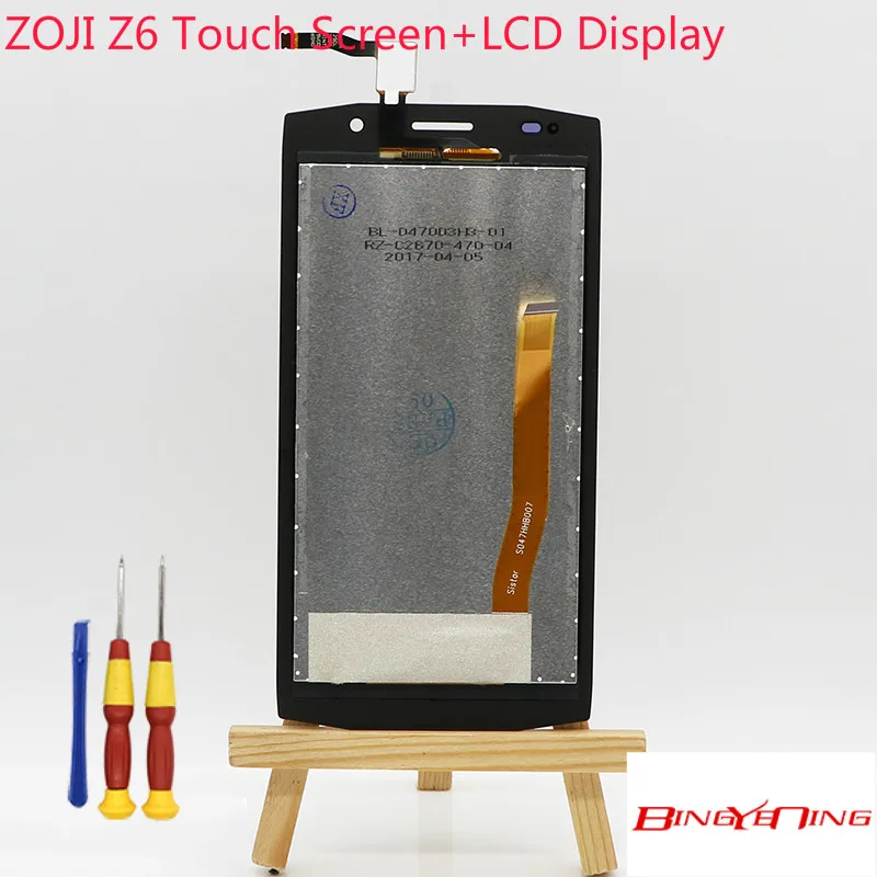 

BingYeNing New Original For Homtom ZOJI Z6 Touch Screen+LCD Display Assembly Replacement
