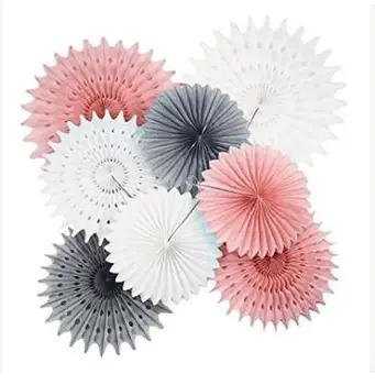 

Pink Grey Whitel Baby Shower Decorations Baby Girl Elephant Party Decorations First Birthday Girl Decorations 8pcs