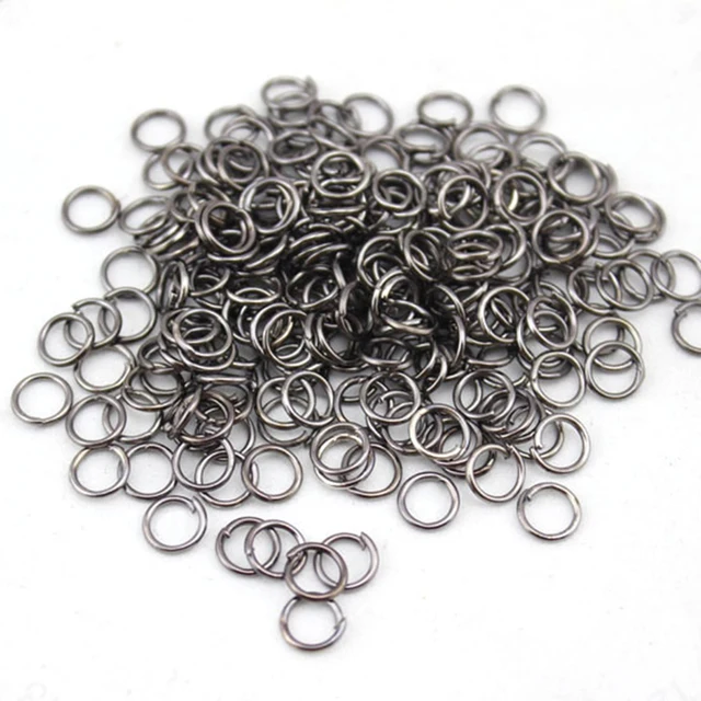 Lote de anillos de salto de 4, 5, 6, 8, 10 y 12mm, conector de fabricación de joyas DIY, accesorios de joyería, suministros de hallazgos, 200 Lote de anillos de salto de 4, 5, 6, 8, 10 y 12mm, conector de fabricación de joyas DIY, accesorios de joyería, suministros de hallazgos, 200