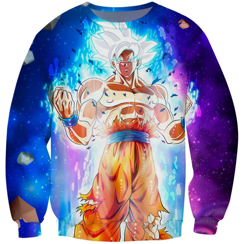 

Harajuku Anime Dragon Ball Z DBZ 3D Print Super Muscle Goku Sweatshirt Men/women Hiphop Streetwear Hoodies Boys Blue Clothes 5XL
