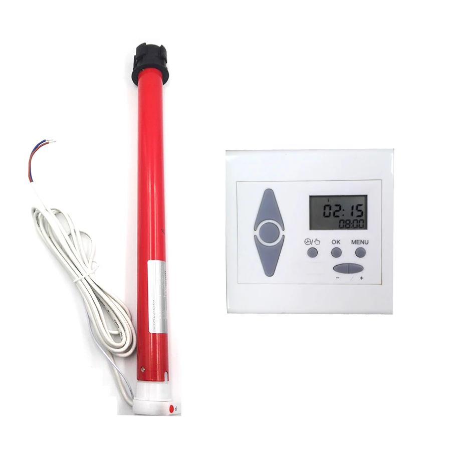 

Electric Curtain Roller Motor Remote Control by Wireless Wall Switch With Time Control Blind Shades Zebra blinds for About 37mm