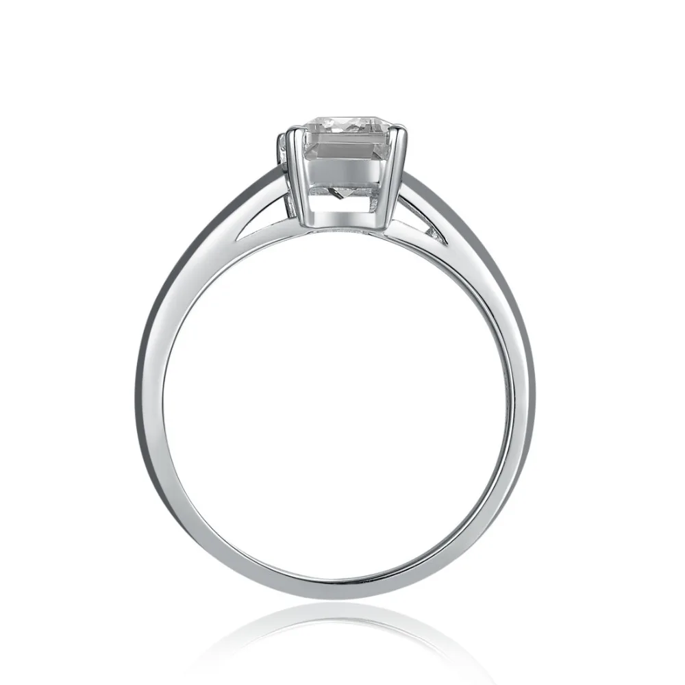 1Ct Изумрудное кольцо взаимодействие синтетических алмазов Пасьянс женское кольцо твердое кольцо из стерлингового серебра 925 пробы белое золото цвет ювелирные изделия