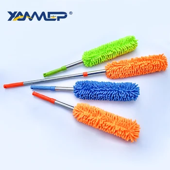 

Car Wash Brush Cleaning Mop Chenille Broom Telescoping Long Handle Car Cleaning Tools Dust Removal Brush Car Accessories Xammep