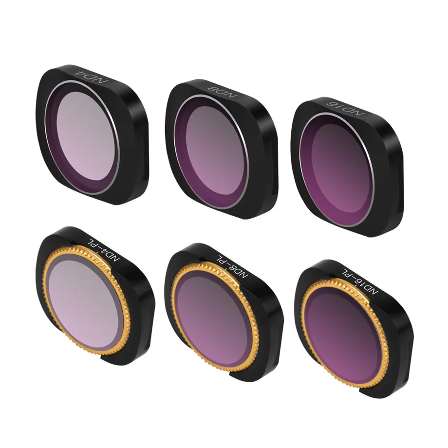 Оптический стеклянный фильтр для объектива для DJI Osmo Pocket Vlog фильтры ручной карданный Объектив Аксессуары MCUV/CPL/ND/ND-PL Регулируемый угол наклона - Цвет: ND4 8 16 (4 8 16)-PL