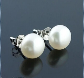 

FREE SHIPPINGBeautiful 9-10mm White Freshwater Pearl Sterling Silver Stud Earrings