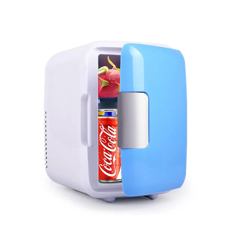 Двойное использование 4L домашнего использования автомобиля холодильники мини-Холодильники Морозильник охлаждение, отопление коробка холодильник для косметики макияж холодильники - Название цвета: Blue