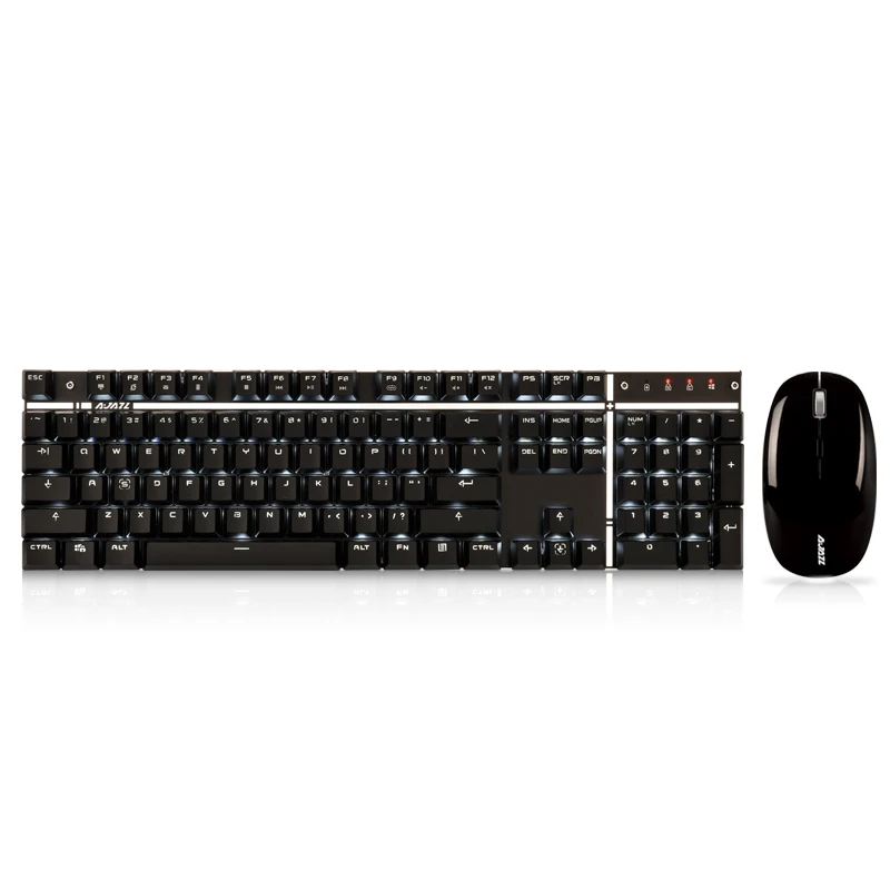 Ajazz A3008 2 4G Беспроводная механическая клавиатура мышь комбо игровая с белой