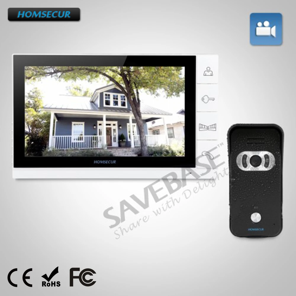 

HOMSECUR 9" Wired Video Door Entry Security Intercom+Outdoor Monitoring 1C1M with RU Local Delivery