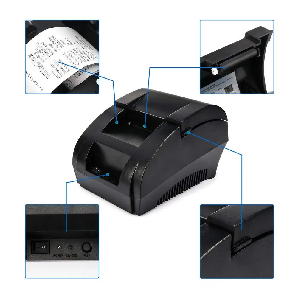 Issyzonepos USB принтер 58 мм термопринтер чеков штрих кодов для супермаркетов продажа в