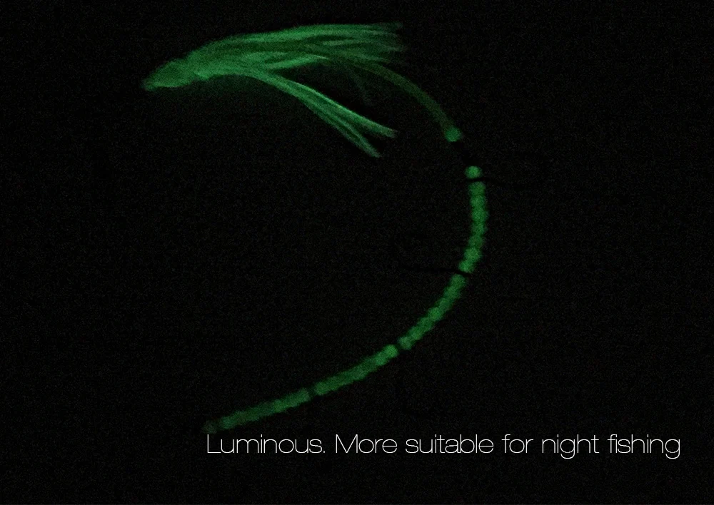 Spinpoler 1PC Artificial Octopus String Hooks Bait Sea Fishing Wobblers Spinner Tools 36.5cm 8g Luminous Fishing Beads Hooks  (6)