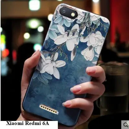 Чехол для Xiaomi Redmi 6A мягкий силиконовый чехол телефона из ТПУ с объемным тиснением
