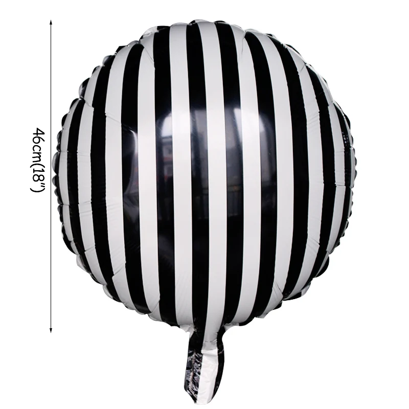 Черный, белый цвет полоса гелиевый шарик из фольги воздушный шарик шарики для свадьбы украшения на вечеринку дня рождения Беби Шауэр детский воздушный шар Globos