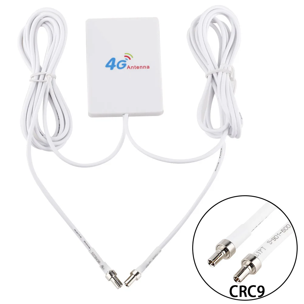 TS9 CRC9 SMA Connector 4g LTE Pannel Antenna Dual SlIder Connector for HuaweI 3G 4G LTE Router Modem AerIal 3 Meters WIre