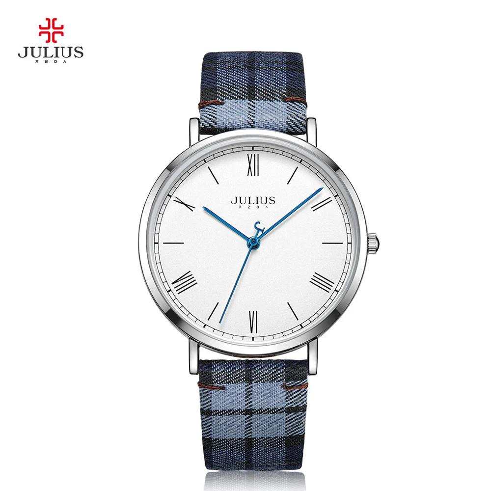 

Top Julius JA - 1015 Men Women Casual Quartz Watch Canvas Band Fashionable 30M Waterproof Wristwatch 5 Colors Availble