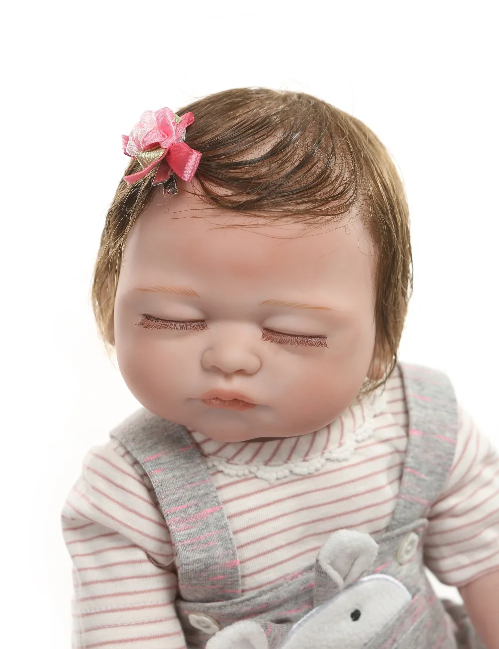NPK 49 см полностью силиконовая кукла для новорожденного Близнецы мальчик и девочка bebes reborn ручная краска красная кожа укоренившиеся волосы Водонепроницаемая игрушка для ванны