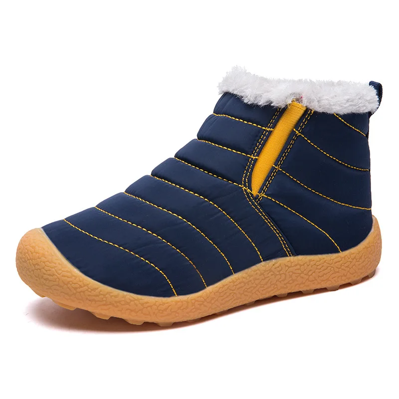 

Snow Boots Children Outdoor Europe and America Waterproof Boy Sneakers Warm Non-slip Shock Absorption Hiking Shoes Snow Boots