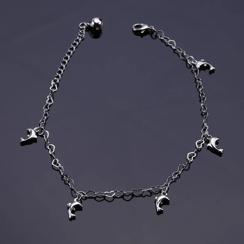 6PCS/Lot Free Shipping White Gold Anklet Ankle Bracelet Charms Chain