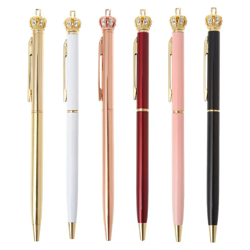 

Cute Ballpoint Pen Kawaii Diamond Crown Ballpoint Pens For School Office Supplies Writing Stationery School Supplies