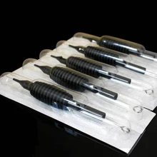 5 шт./кор. стерилизованный 19 мм круглый вкладыш Татуировка ручка с иглами Черный одноразовые боди-арт тату иглы сцепление наконечник трубы N