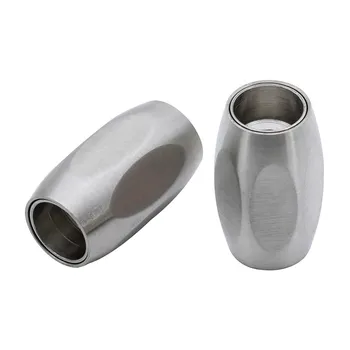 

2pcs/lot Hole Size 8mm Clasps Stainless Steel Leather Necklace Bracelet Connector Jewelry Findings Leather Cord F5243