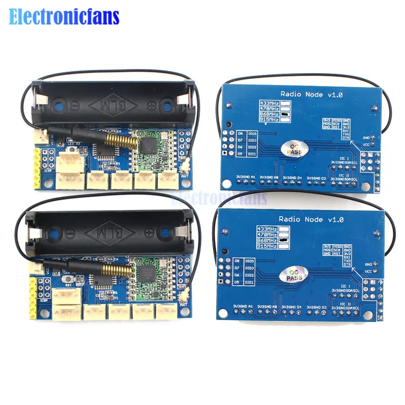 868 Mhz Lora Radio Knooppunt V1.0 Iot Draadloze Transmissie Lora Module RFM95 SX1276 Voor Arduino ATmega328P 3.7-12V ufl Antenne