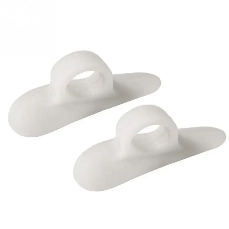 2Pcs Single Hole Protective Soft Conical Toe Corrector Silicone Gel Bunion Orthotic Straightener Separator Foot Care Corrector