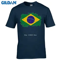 Возьмите Новые Топы лето бразильский флаг вентиляторы мужские футболки хлопок ностальгия Бразильский Флаг Стиль игры фитнес футболки для