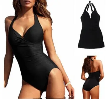 

Sexy Brand Solid Color One Piece Swimsuit Swimwear women monokini plus size swimwear women swim wear one piece bathing suit