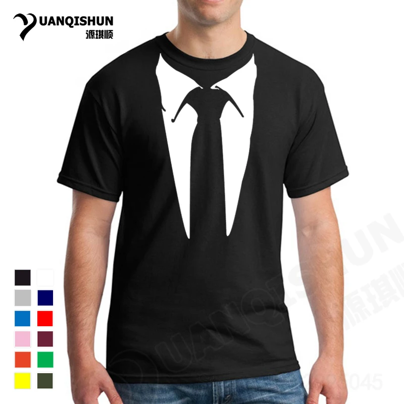 suit printed t shirt