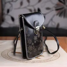 Винтаж цветок Для женщин кошелек из искусственной кожи женский кошелек долго с цветочным принтом Для женщин ретро кожаный бумажник сцепления для телефона