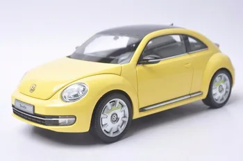 1 18ダイキャストモデル用フォルクスワーゲンvwビートルイエローミニカー合金おもちゃの車のミニチュアコレクションギフト Leather Bag