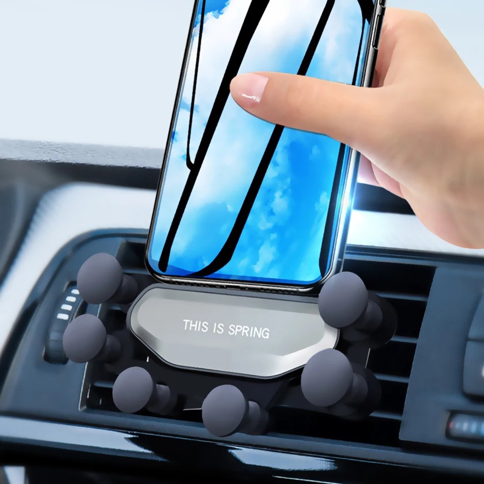 

Universal Car Phone Holder For iPhone X XS Max XR Samsung Huawei Auto Grip Car Air Vent Phone Mount Gravity Mobile Phone Holder
