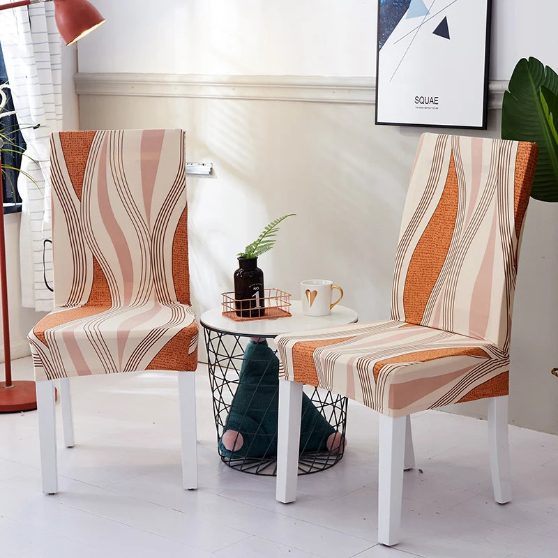 

Spandex Polyester Chair Cover Slipcover Modern Removable Anti-dirty Kitchen Seat Case Chair Cover Strech Chair Cover for Banquet