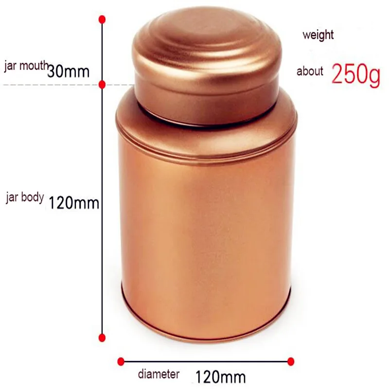 

2017 new stainless steel tea tins thickening sealed tea coffee sugar canisters round tea and coffee jars can be customized