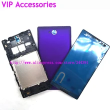 S39 Full Housing For Sony Xperia C S39h S39 C2305 Battery Cover Back Door+front frame +Middle frame tracking