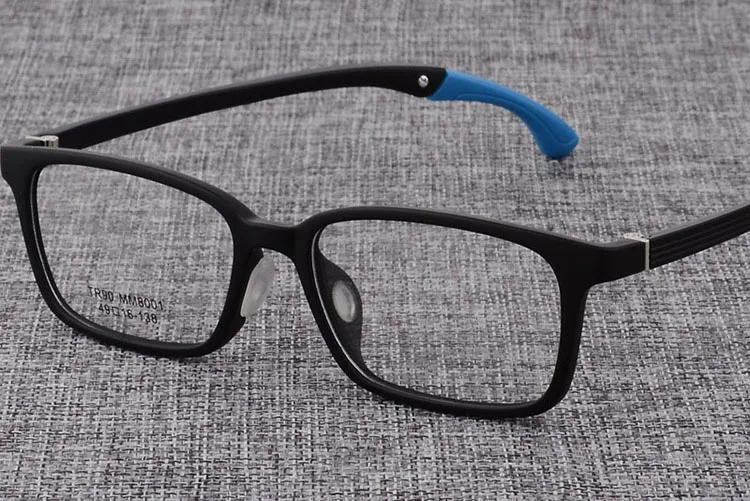 BCLEAR TR90 оправа для очков унисекс винтажная оптическая брендовая дизайнерская прозрачная Оправа очков легкая близорукость дальнозоркость по рецепту - Цвет оправы: Black blue