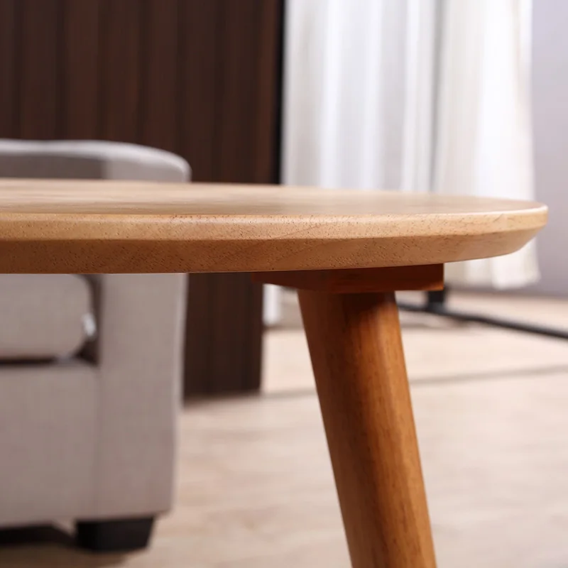Mid Century Modern Rectangular Coffee Table Natural Solid Oak Wood Leg Living Room SideTable Living Room Furniture Center Table