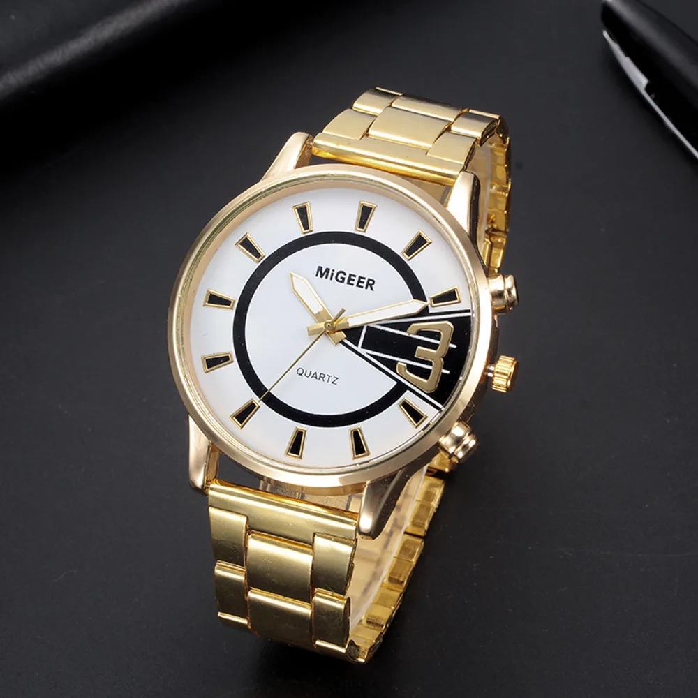 

Fashion Man Design Stainless Steel Analog Alloy Quartz Wrist Watch erkek kol saati clock men saat erkekler relojes hombre 2019
