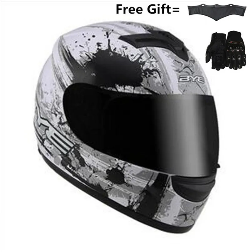 Лидер продаж, внедорожные шлемы для горных гонок, горный шлем с полным лицом, мотоциклетный шлем с перекрестными касками - Цвет: black lens